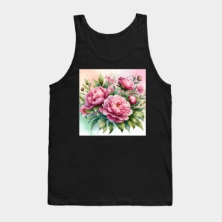 Pink Peonies Tank Top